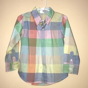 GAP Boy’s plaid button down shirt 3T